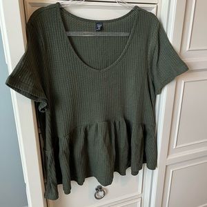 SHEIN olive green top, NWOT, size 3X (US size 18)